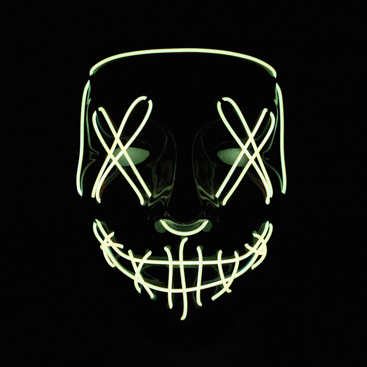 LED Neon Mask for party or Halloween Costume Gadget JJ Distribution Yellow