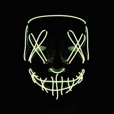 LED Neon Mask for party or Halloween Costume Gadget JJ Distribution Yellow
