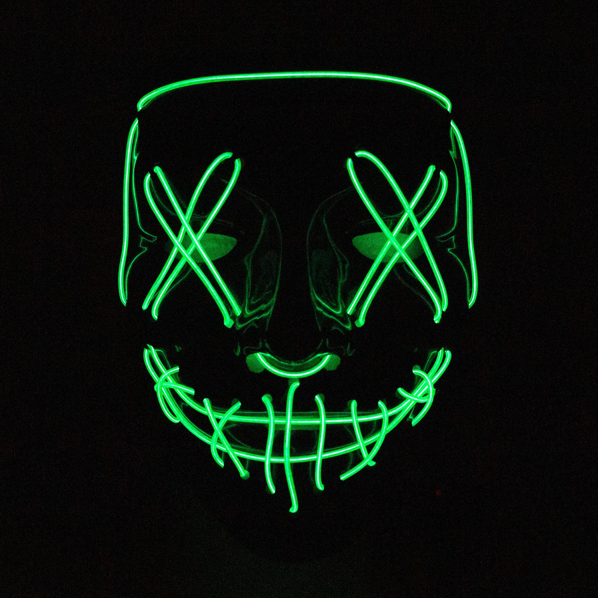 LED Neon Mask for party or Halloween Costume Gadget JJ Distribution Green