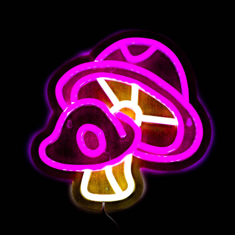 LED Neon Decoration Dimmable Signs - Mushrooms Collections Flag · Sign JJ Distribution Design 5 (8.5"x 9")