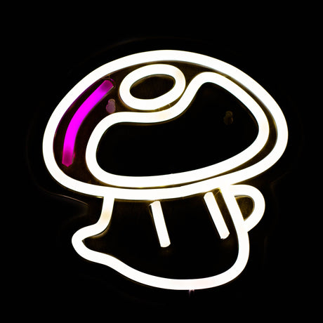 LED Neon Decoration Dimmable Signs - Mushrooms Collections Flag · Sign JJ Distribution Design 6 (8.5"x 9")