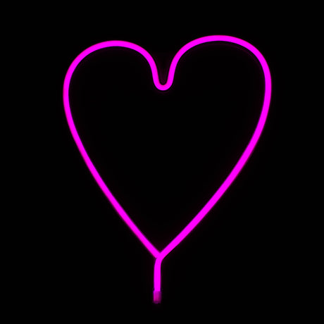 LED Neon Decoration Signs - Party Collections Flag · Sign JJ Distribution Big Heart (14" x 11")