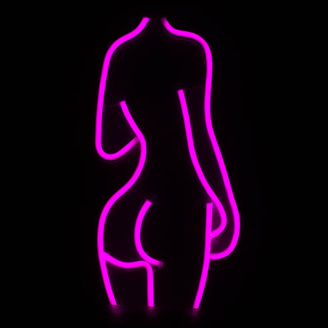LED Neon Decoration Signs - Sexy Collections Flag · Sign JJ Distribution Lady Body (16" x 8")