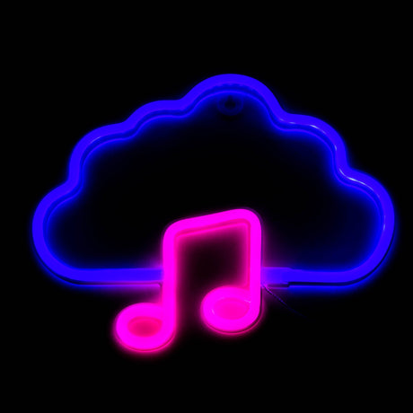 LED Neon Decoration Signs - Space Collections Flag · Sign JJ Distribution Music in the cloud (10.5"x7")