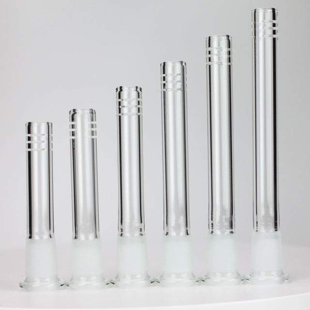 Glass Slitted Glass Diffuser Downstem 6 size mixed Pack of 12 Downstem · Bowlstem 777 Smoke