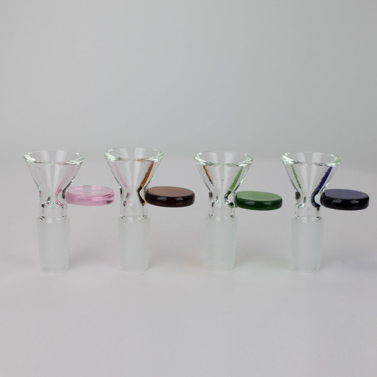 ZGlass bowl with color round handle Pack of 3 Bowl · Banger · Oil Burner 777 Smoke