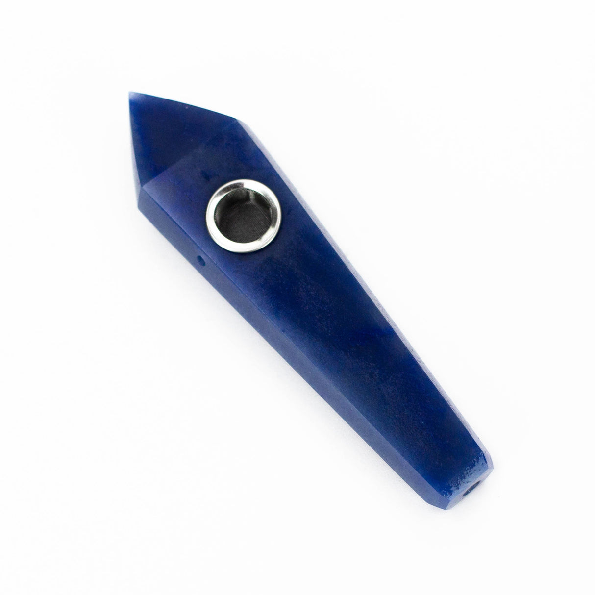 Acid Secs | Blue Adventurine Crystal Pipe with Choke Quartz · Stone Pipe Acid Secs Productions Inc. Type #1