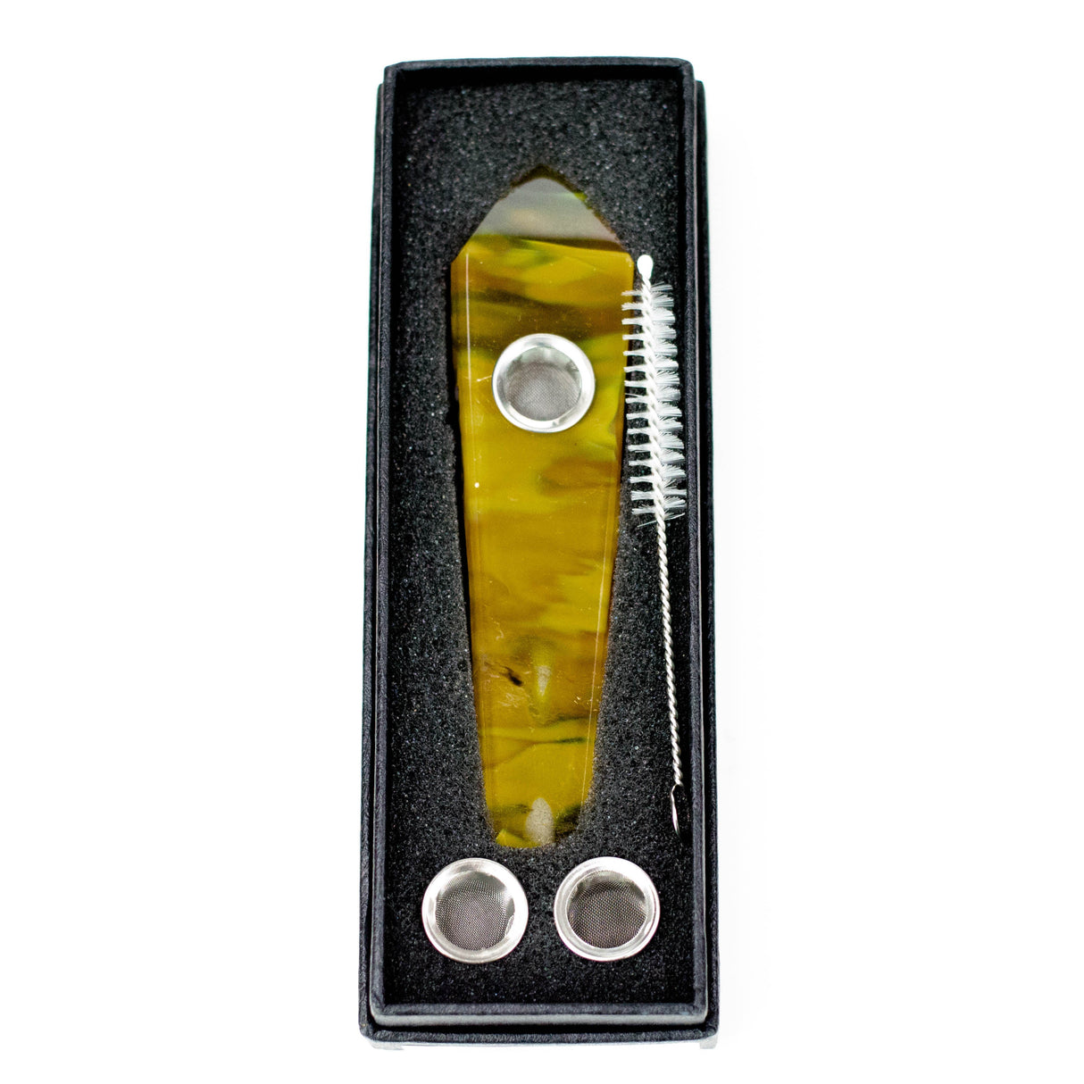 Acid Secs | Red Agate Crystal Pipe with Choke Quartz · Stone Pipe Acid Secs Productions Inc.