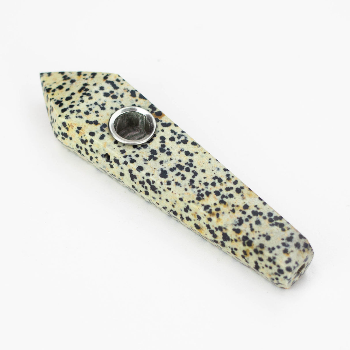 Acid Secs | Dalmatian Crystal Pipe with Choke Quartz · Stone Pipe Acid Secs Productions Inc.