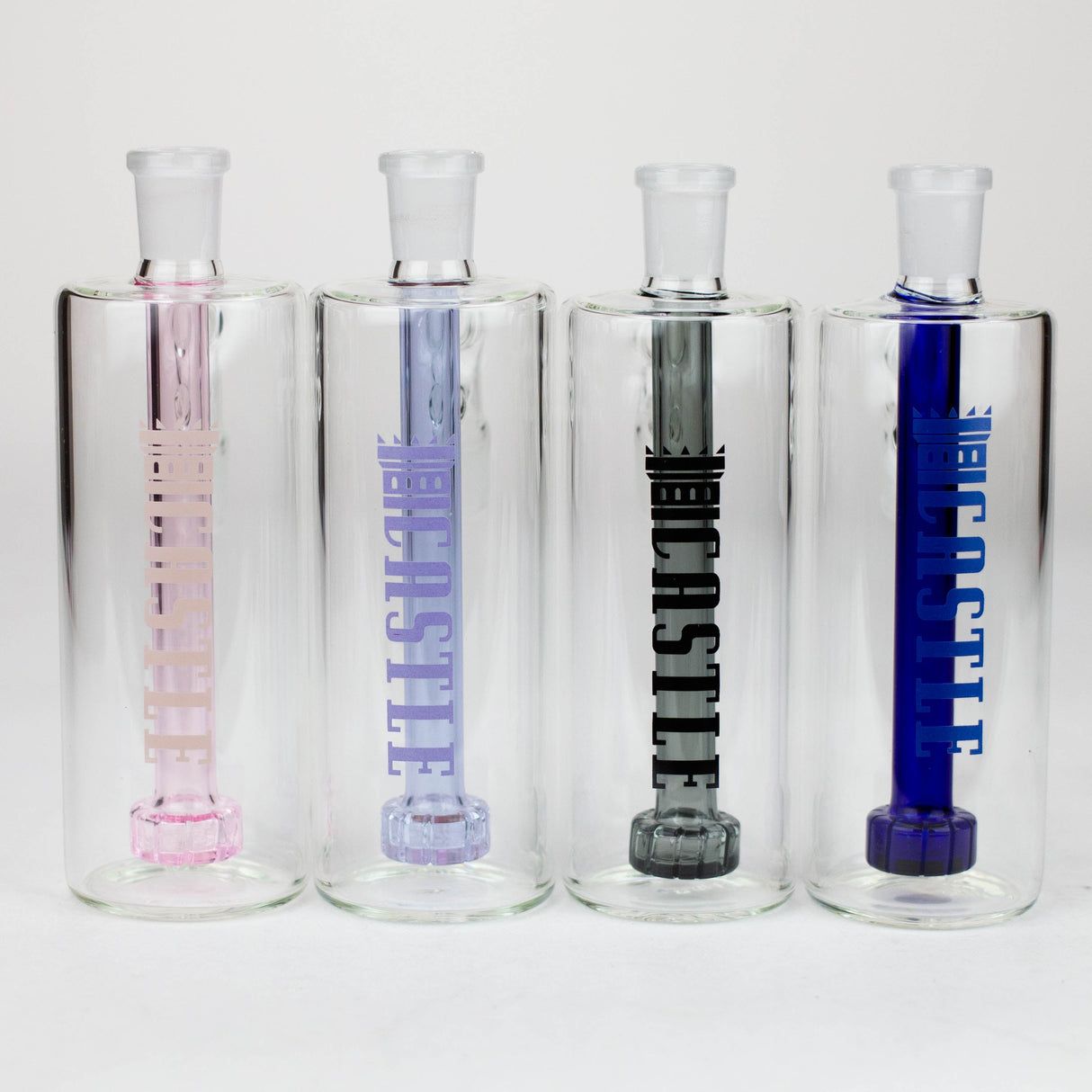Castle Glassworks | Ash Catcher – Showerhead Ashcatcher · Percolator · Filter · Mouthpiece Castle Glassworks