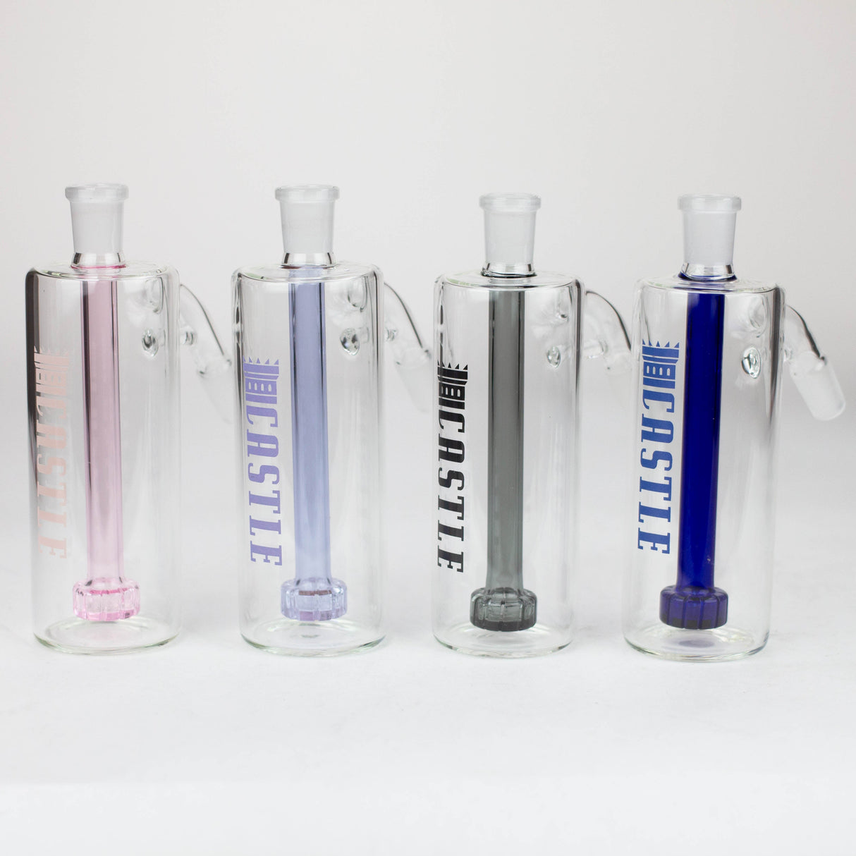 Castle Glassworks | Ash Catcher – Showerhead Ashcatcher · Percolator · Filter · Mouthpiece Castle Glassworks