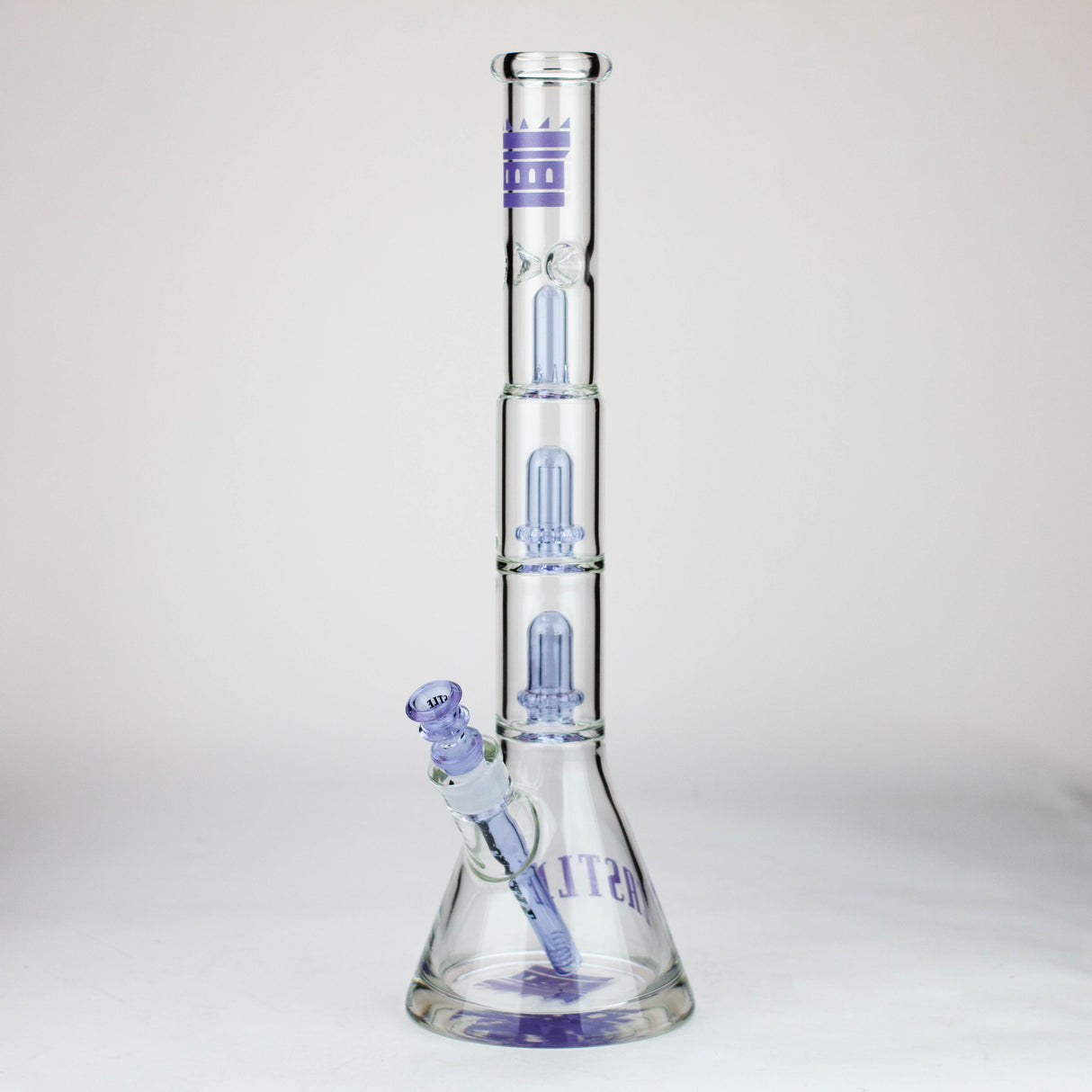 Castle Glassworks | Double Shower Glass Bong Castle Glassworks Purple