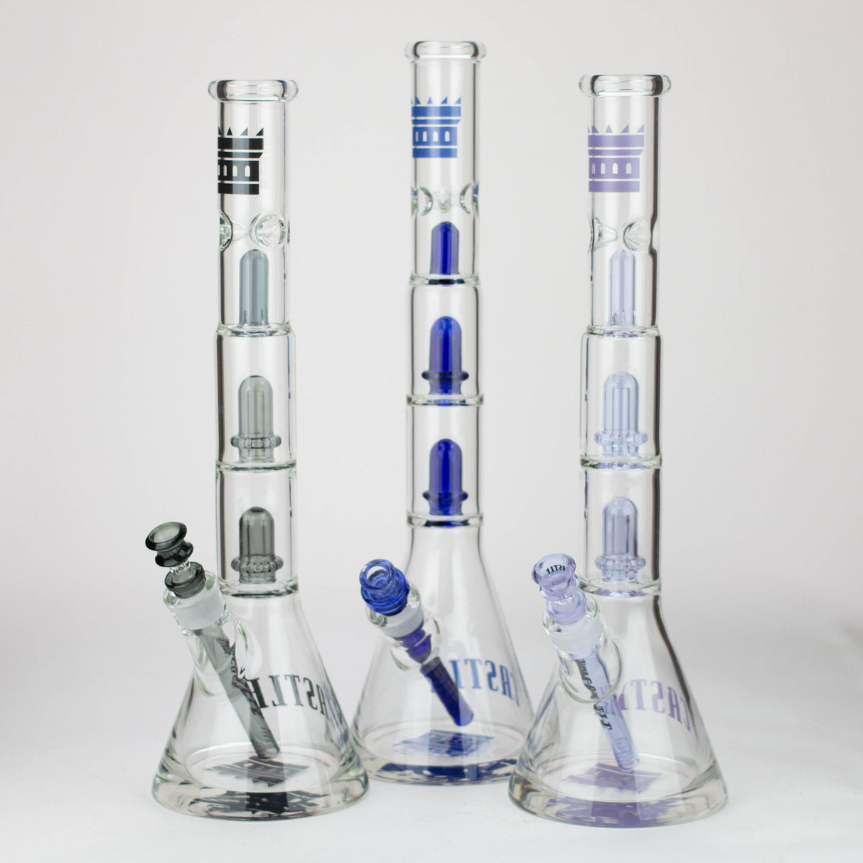 Castle Glassworks | Double Shower Glass Bong Castle Glassworks