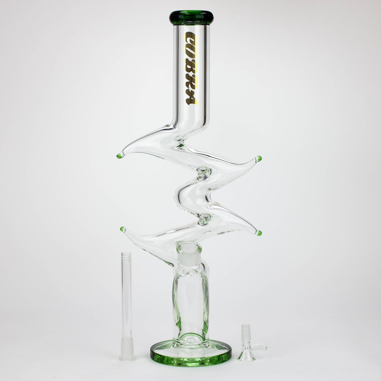 COBRA | 19" Zig-zag glass water bong Glass Bong JJ Distribution