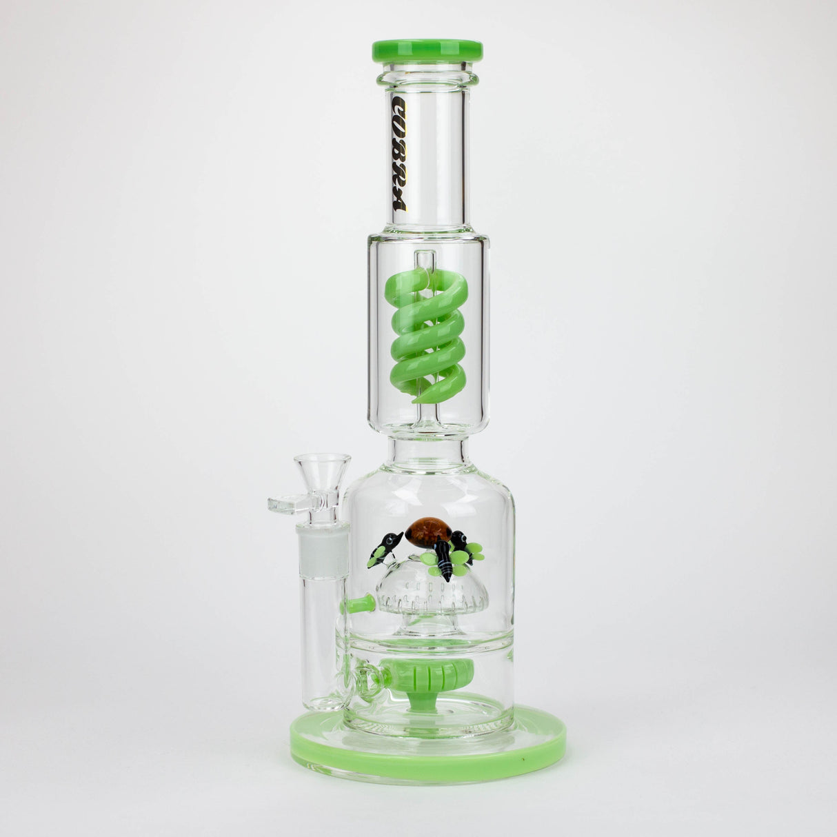 COBRA | 15" SNAKE BONG Glass Bong JJ Distribution GREEN