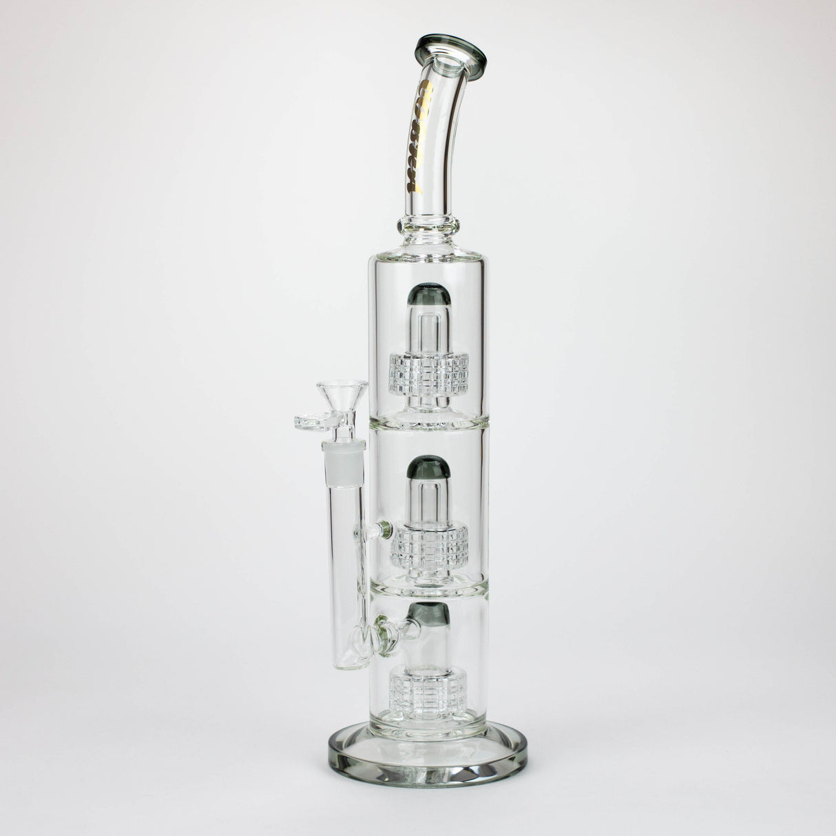 COBRA | 16" TRIPLE PERC WATER BONG Glass Bong JJ Distribution LIGHT BLACK