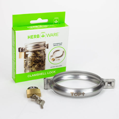 HERBWARE | Mason Jar Pad Lock Jar Herbware