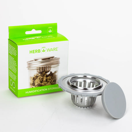 HERBWARE | Mason Jar Humidity PK holder Wide Mouth Jar Herbware
