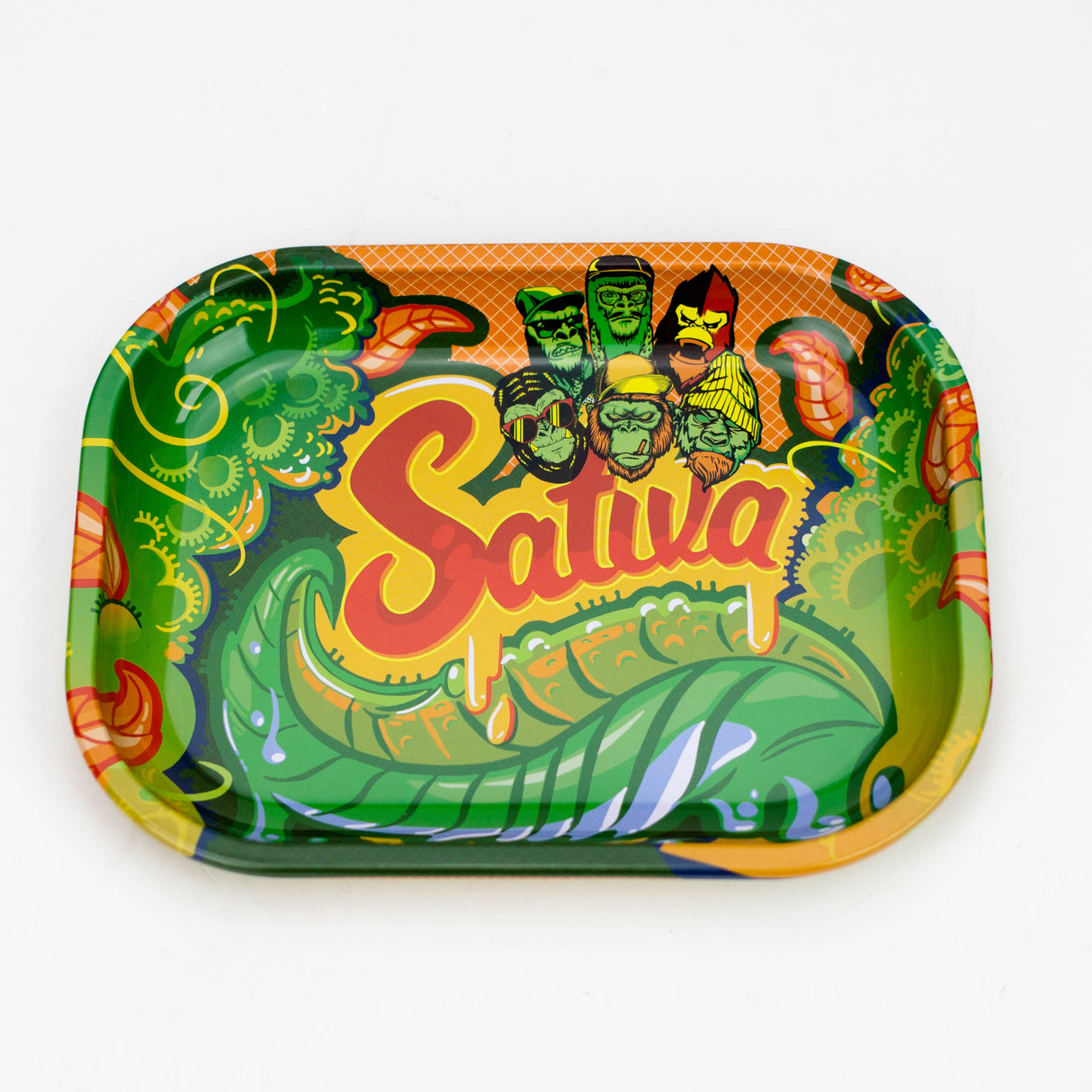 Good quality metal tray small Tray 777 Smoke Sativa