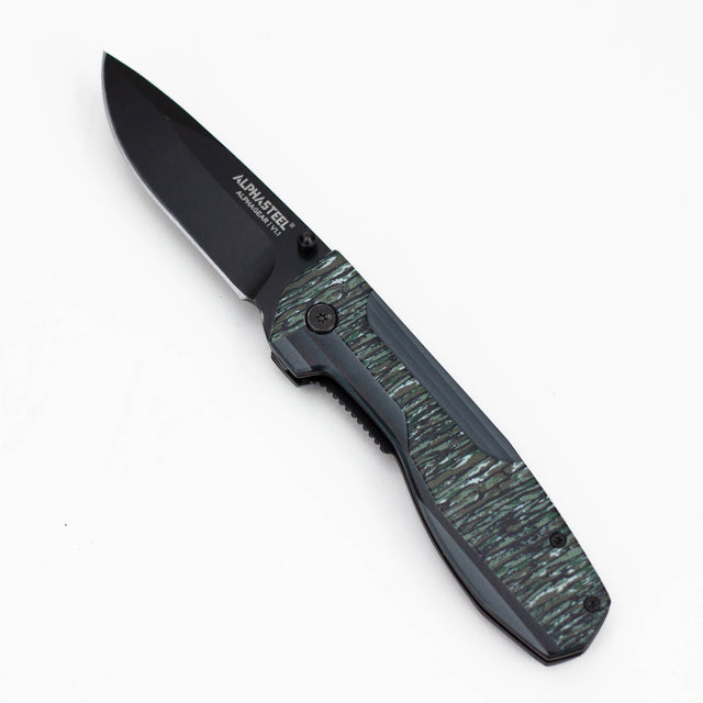 ALPHASTEEL | Hunting Knife - CAMO FOLD Folding Knife JJ Distribution