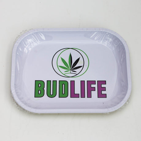 SMALL METAL ROLLING TRAY Tray Purple Haze Smoke Inc BUD LIFE