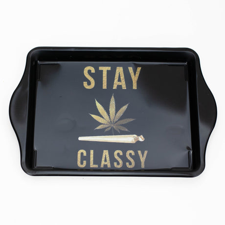 SMALL METAL ROLLING TRAY HD Tray Purple Haze Smoke Inc STAY CLASSY
