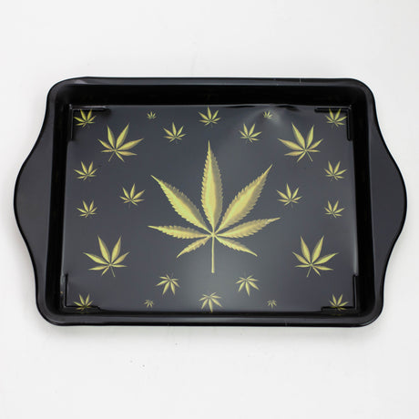 SMALL METAL ROLLING TRAY HD Tray Purple Haze Smoke Inc GOLD LEAF