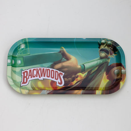 SMALL METAL ROLLING TRAY OV Tray Purple Haze Smoke Inc R&M Backwood