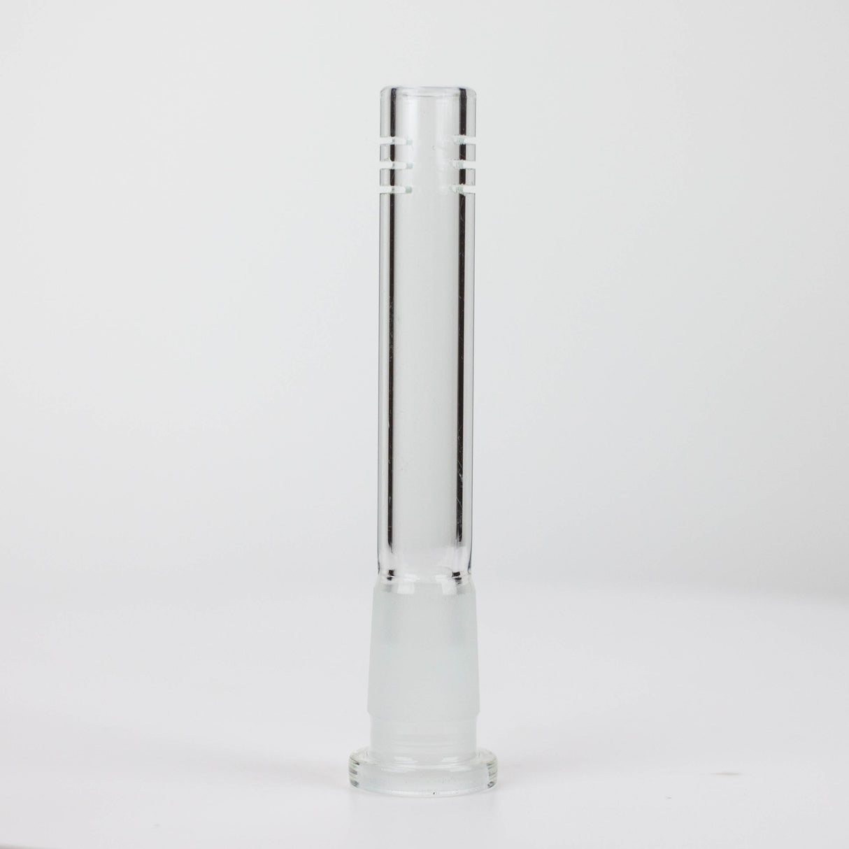 Glass open ended 6 slits downstem Downstem · Bowlstem ONE 4 1/4 inches