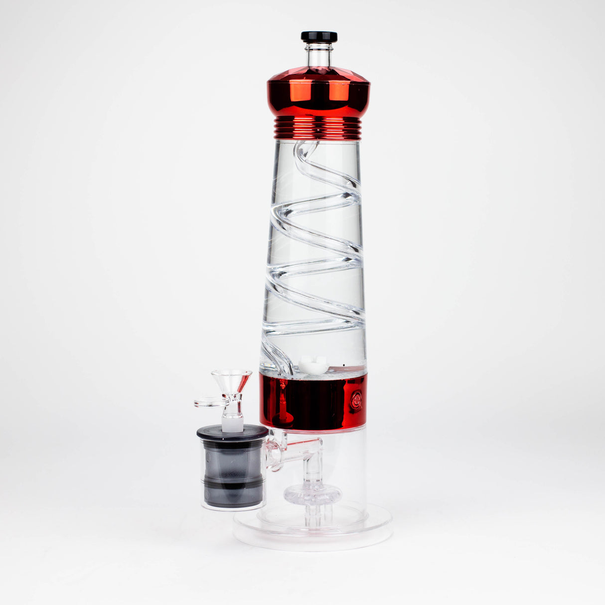 12" Electric lava lamp bong with UFO Perc (Assorted color) Resin · Silicone · Plastic Bong JJ Distribution