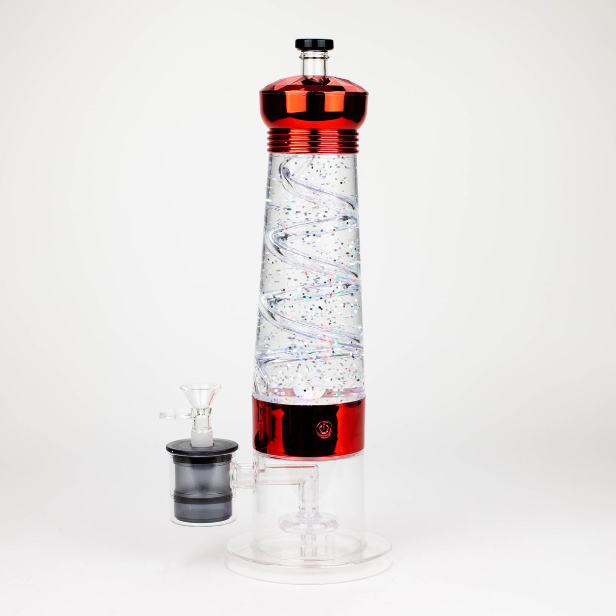 12" Electric lava lamp bong with UFO Perc (Assorted color) Resin · Silicone · Plastic Bong JJ Distribution