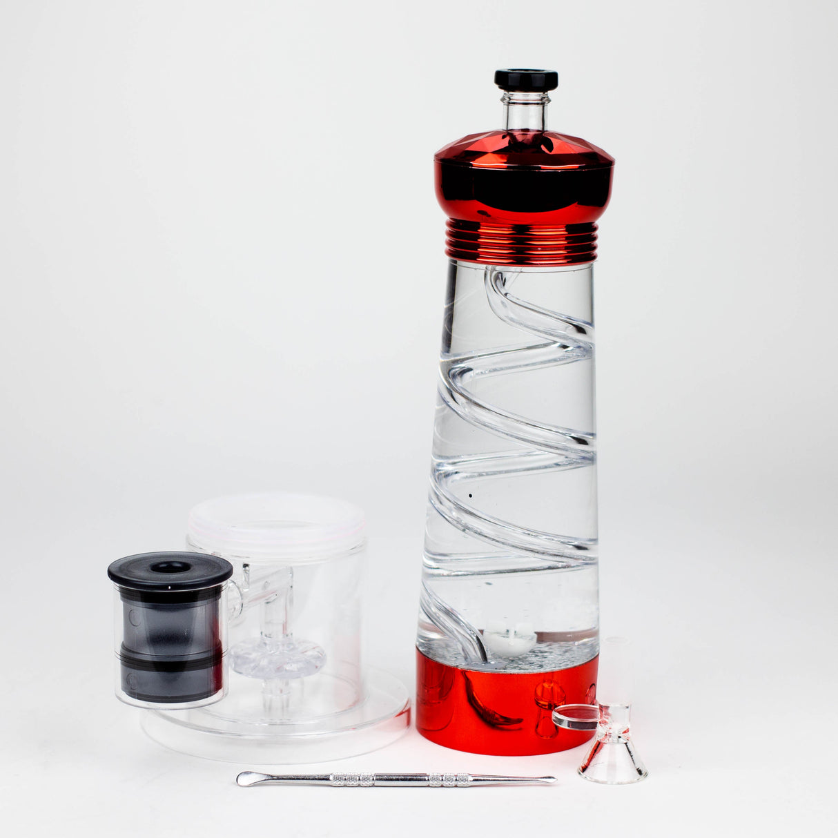 12" Electric lava lamp bong with UFO Perc (Assorted color) Resin · Silicone · Plastic Bong JJ Distribution