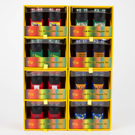 DUCO | Magic Cube Single flame Torch lighter Display of 48 Torch Canadian Distributor Slider Jet