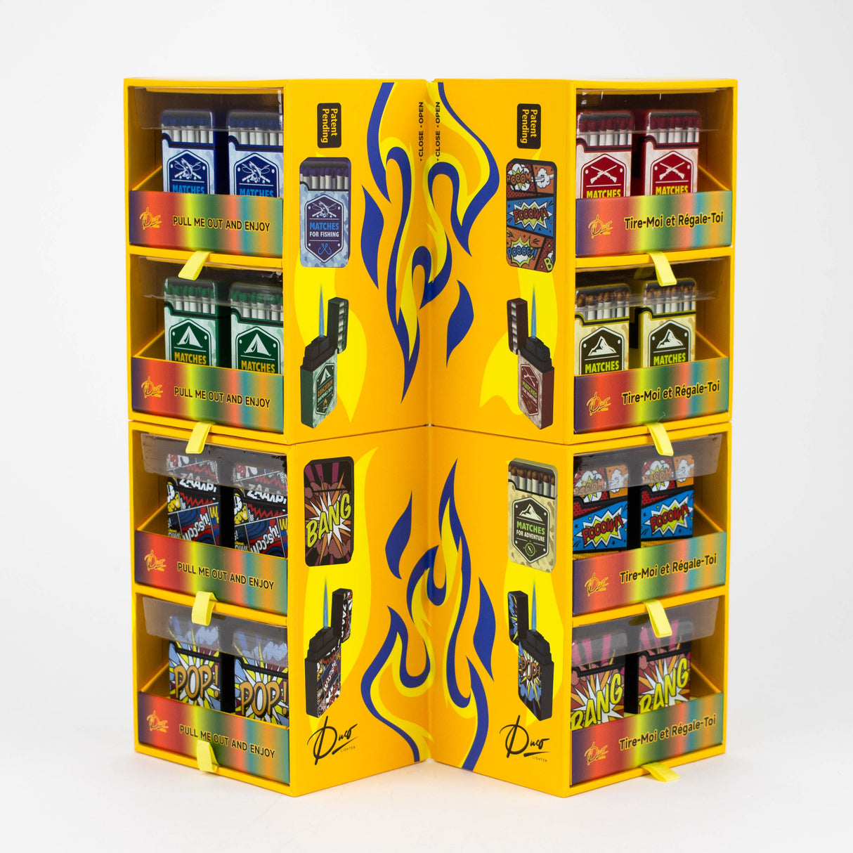 DUCO | Magic Cube Single flame Torch lighter Display of 48 Torch Canadian Distributor