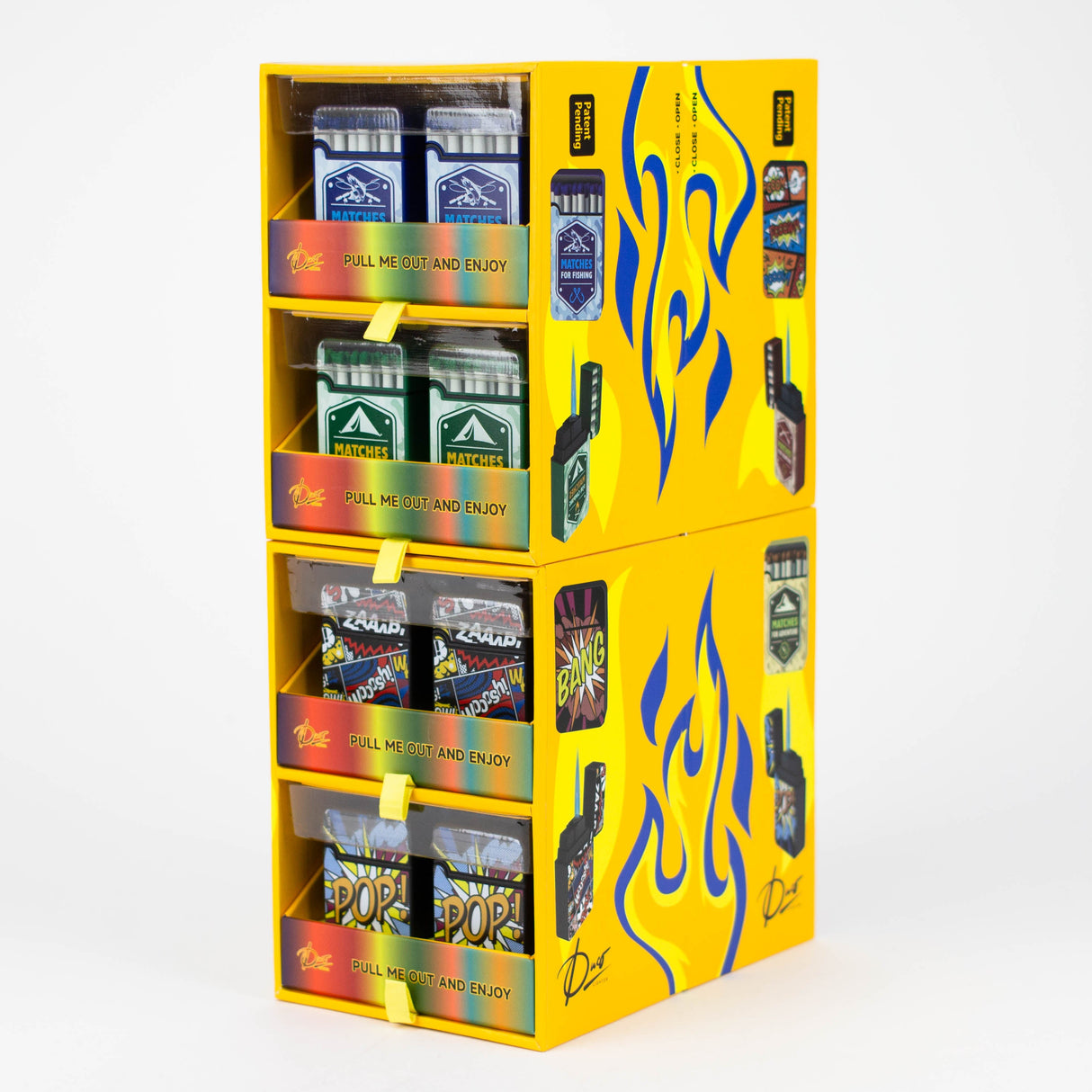 DUCO | Magic Cube Single flame Torch lighter Display of 48 Torch Canadian Distributor