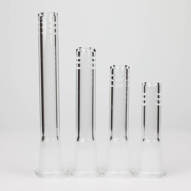 Glass Slitted Glass Diffuser Downstem 4 size (2.5"-5") mixed Pack of 12 Downstem · Bowlstem 777 Smoke