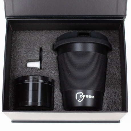 OPSEC Mug | Stealth Bubbler Bundle w/ Grinder and Extra Ceramic Bowl Resin · Silicone · Plastic Bong OPSEC Mug