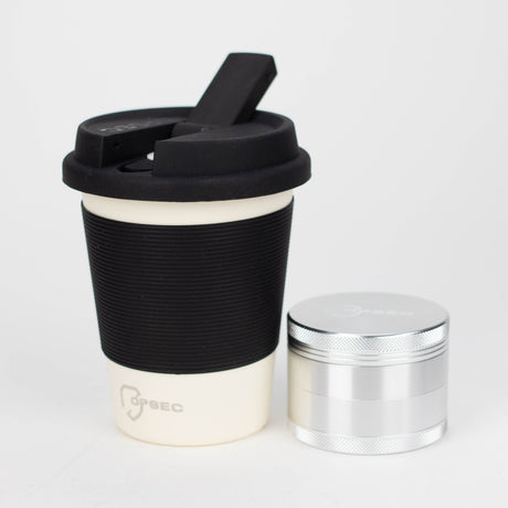 OPSEC Mug | Stealth Bubbler Bundle w/ Grinder and Extra Ceramic Bowl Resin · Silicone · Plastic Bong OPSEC Mug White