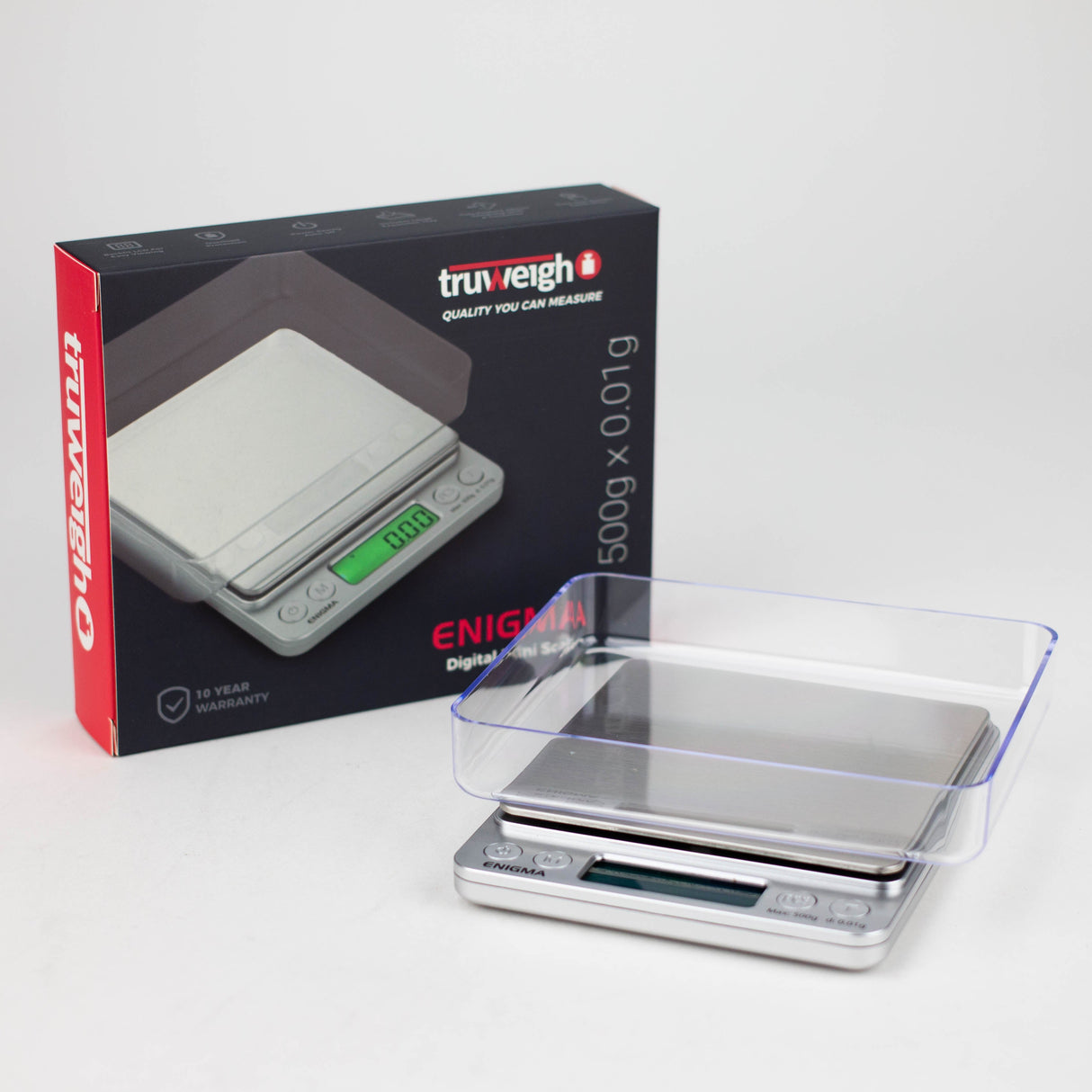 Truweigh | Enigma Scale - 500g x 0.01g - Silver Scale Cannatron