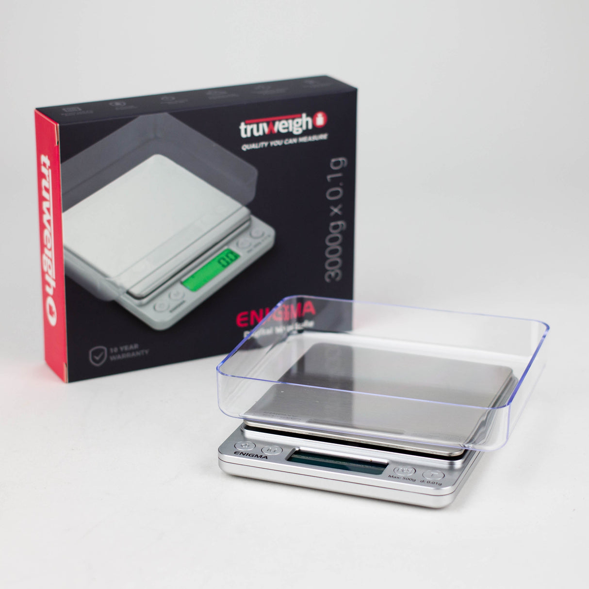 Truweigh | Enigma Scale - 3000g x 0.1g - Silver Scale Cannatron