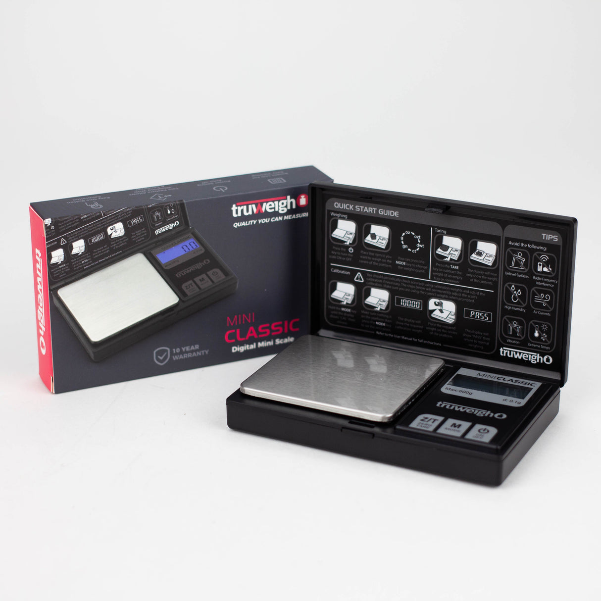 Truweigh | Mini Classic Scale - 600g x 0.1g - Black Scale Cannatron