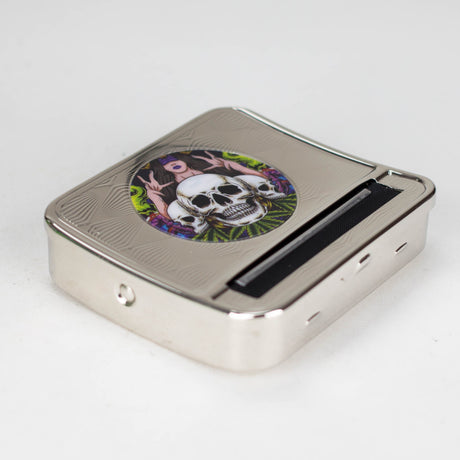 Rose Skull | 70mm Box-Type Automatic Rolling machine Box of 12 Roller 777 Smoke