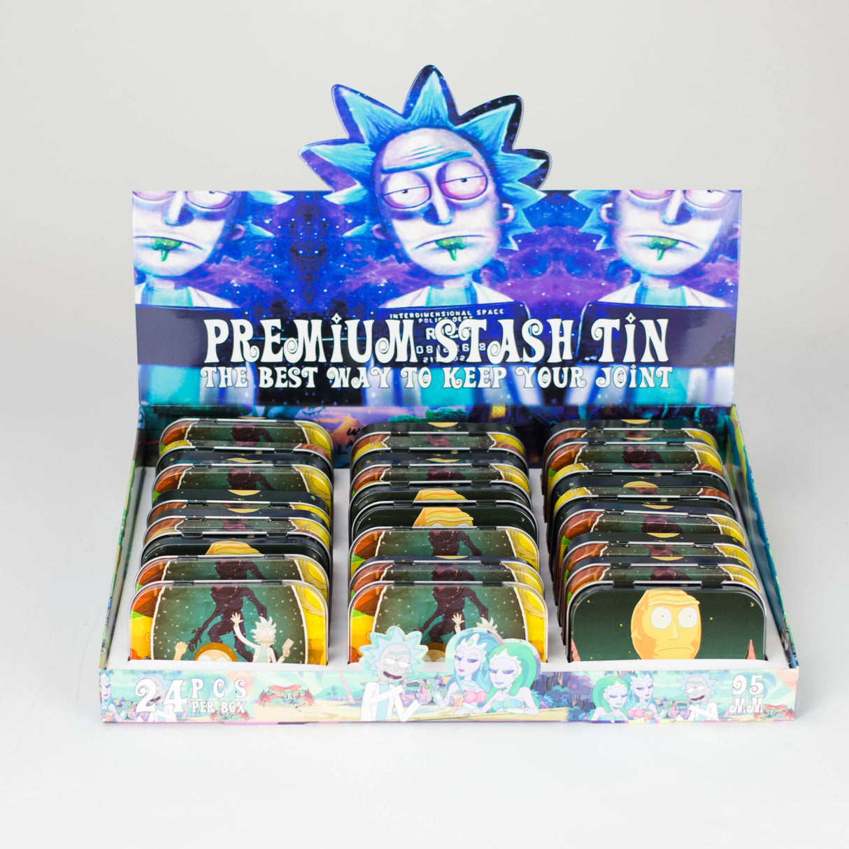 Premium Stash Tin Box of 24 Case 777 Smoke RM