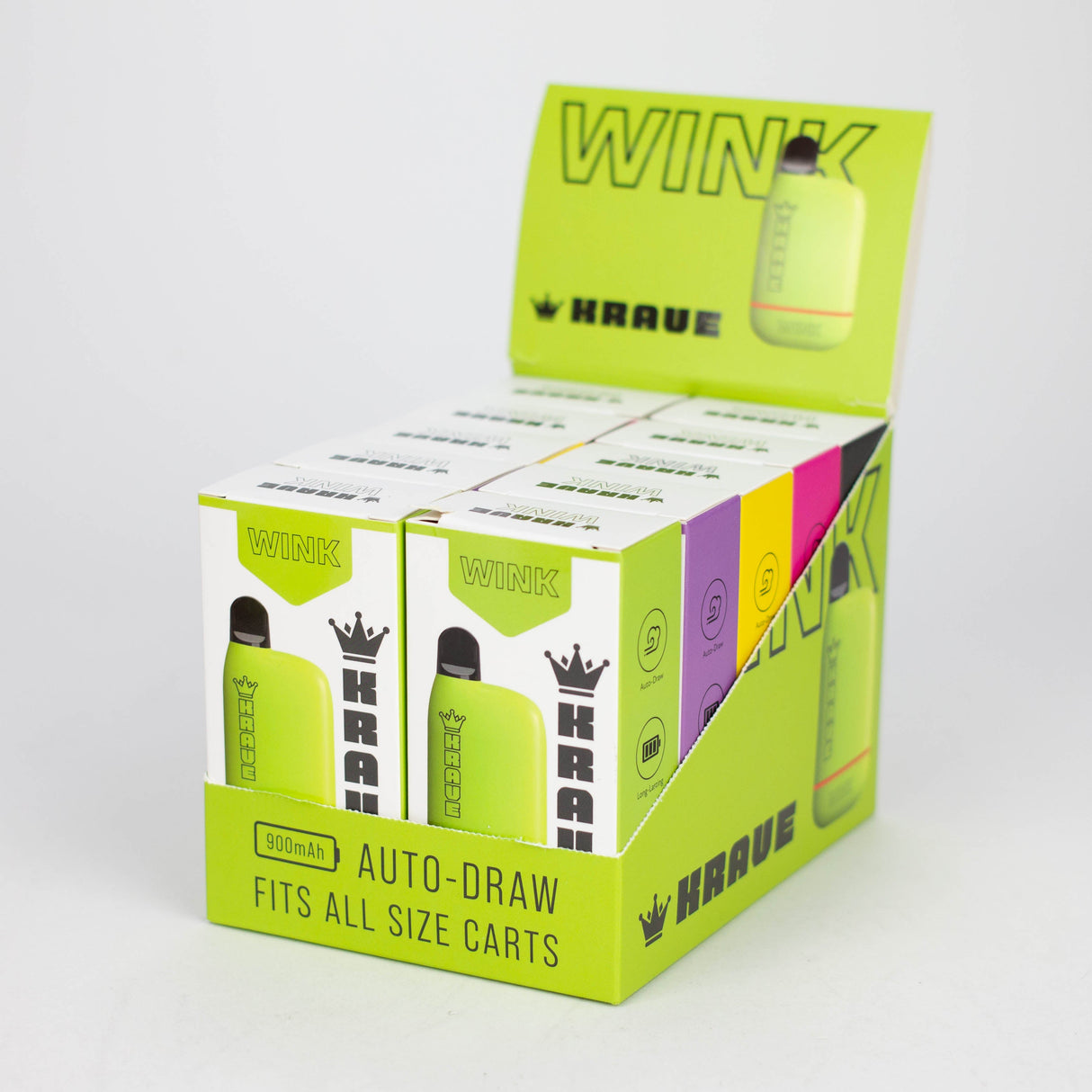 KRAVE | Wink 900mAh 510 battery Box of 10 510 Battery Buddyz Wholesale