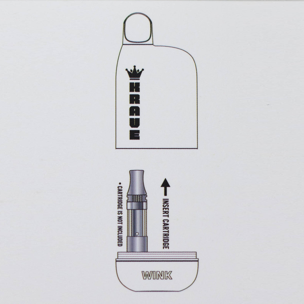 KRAVE | Wink 900mAh 510 battery Box of 10 510 Battery Buddyz Wholesale