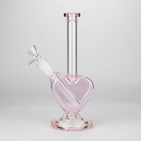 Z10" Glass Heart Bong - Valentia's day limit Edition Glass Bong 777 Smoke Pink