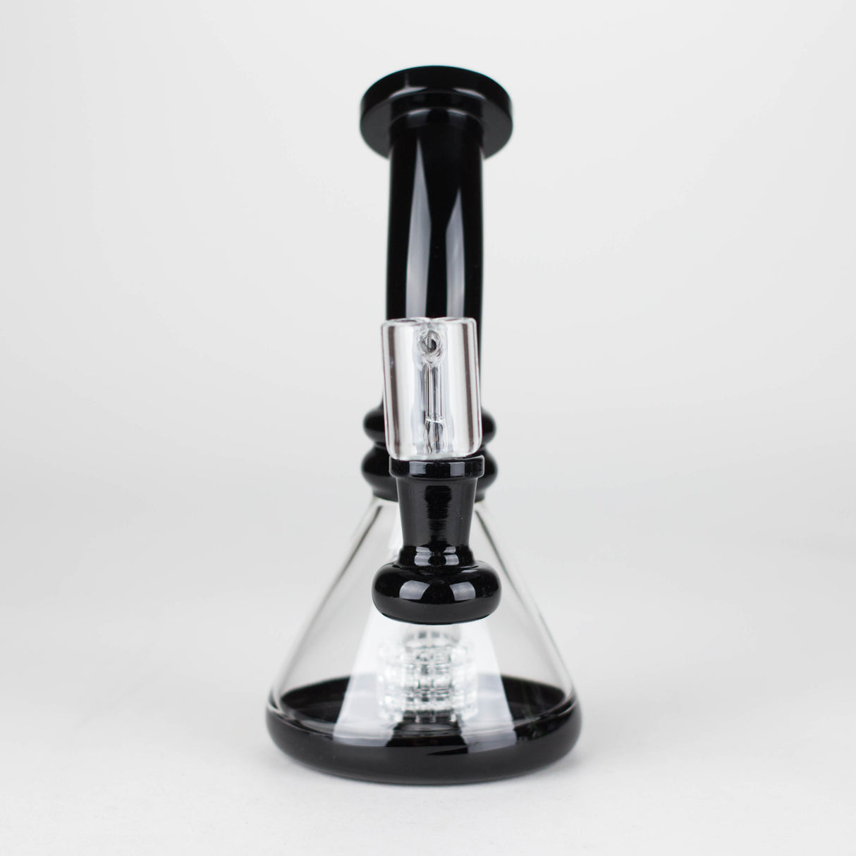 Z7" 2-in-1 Color accented Rig with perc (Banger and Bowl Included) Glass Rig 777 Smoke