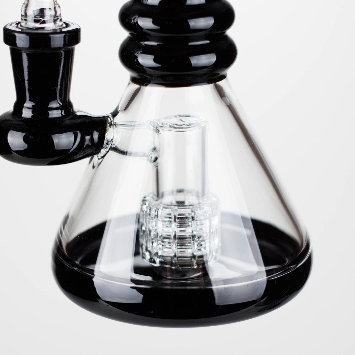 Z7" 2-in-1 Color accented Rig with perc (Banger and Bowl Included) Glass Rig 777 Smoke