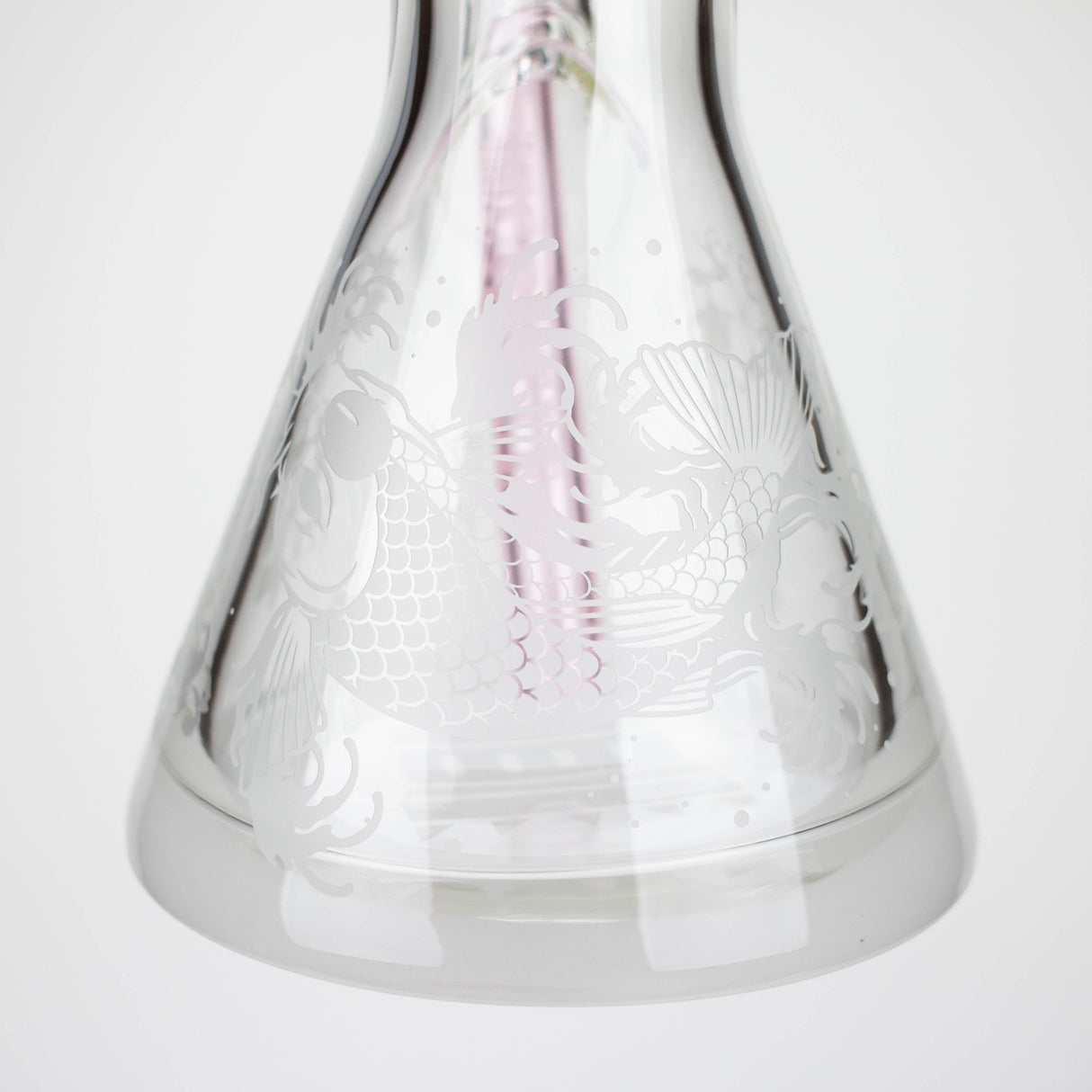 Castle Glassworks | 16" Koi Fish Etched Beaker Glass Bong Castle Glassworks