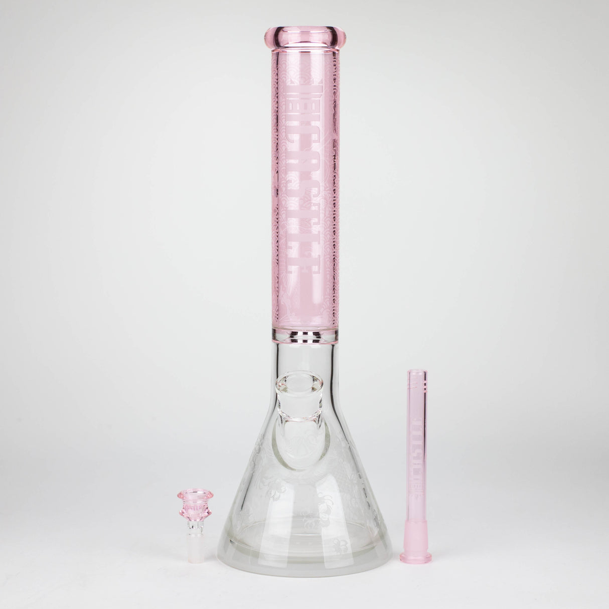 Castle Glassworks | 16" Koi Fish Etched Beaker Glass Bong Castle Glassworks